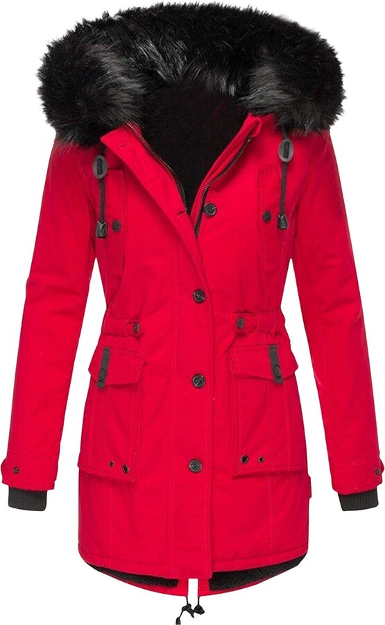 red waterproof parka