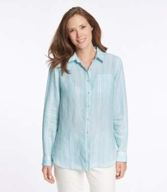 L.L. Bean Premium Washable Linen Shirt, Tunic Stripe