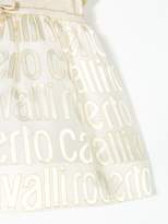 Thumbnail for your product : Roberto Cavalli Junior monogram flared skirt dress