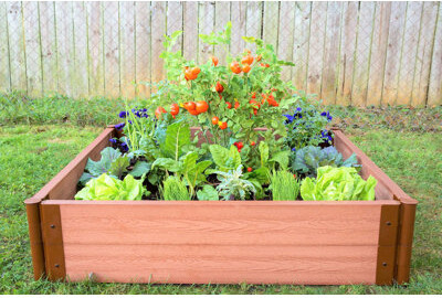Frame It All 4 ft x 4 ft Composite Raised Garden Bed