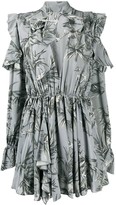 Thumbnail for your product : Off-White bird print V-neck pleated dress