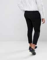Thumbnail for your product : ASOS DESIGN Plus super skinny cropped smart trousers in black