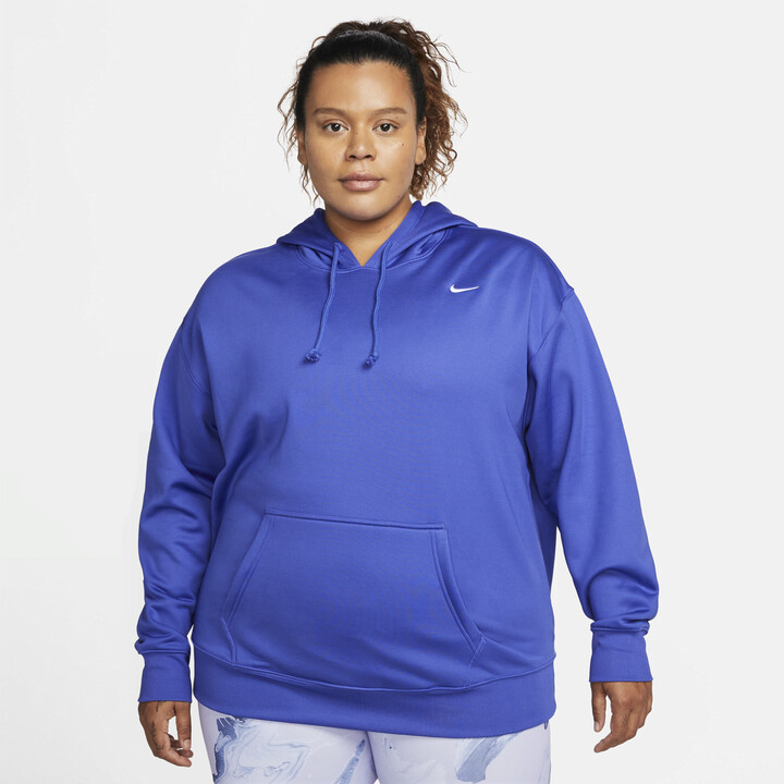 Nike Women's Therma-FIT All Time Pullover Training Hoodie (Plus Size) in  Blue - ShopStyle