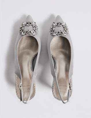 Marks and Spencer Kitten Heel Jewel Pointed Toe Court Shoes