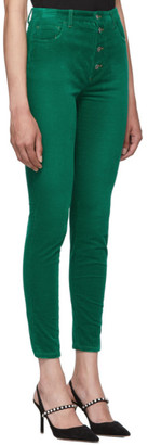 Miu Miu Green Corduroy Skinny Jeans