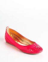 Thumbnail for your product : Belle by Sigerson Morrison Andromeda Leather Ballet Flats