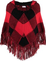 Fringed Checked Cape 