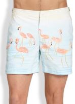 Thumbnail for your product : Orlebar Brown Bulldog Flamingo Frolic Swim Trunks