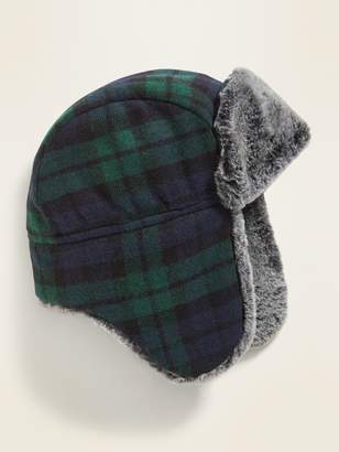 Old Navy Flannel Faux-Fur Lined Trapper Hat for Boys