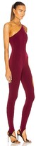 Thumbnail for your product : LaQuan Smith One Shoulder Cutout Jumpsuit in Purple