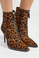 Thumbnail for your product : Alexander Wang Eri Studded Leopard-print Calf Hair Ankle Boots
