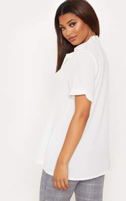 PrettyLittleThing Tall White Short Sleeve Shirt