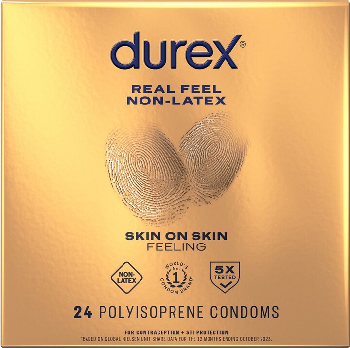 Durex Avanti Bare Real Feel Lubricated Non-Latex Condoms, 24 CT