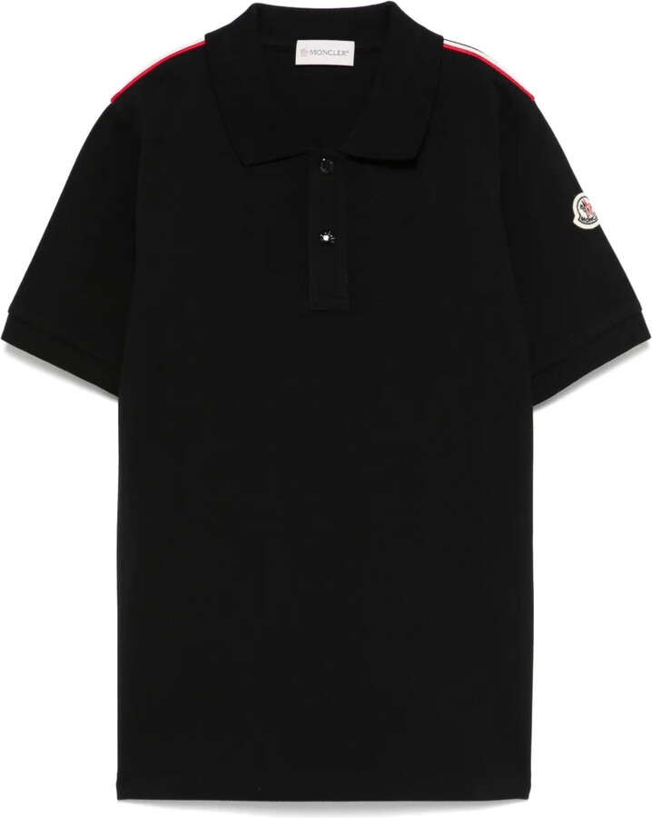 Moncler Enfant Stripe-Trim Polo Shirt