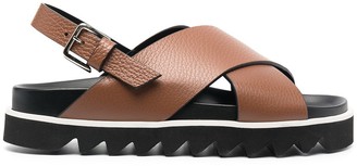 P.A.R.O.S.H. Crossover-Strap Leather Sandals