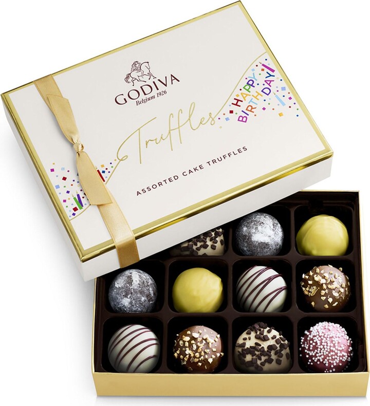 Godiva 12 Piece Happy Birthday Truffles Gift Bo x