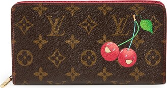 What Goes Around Comes Around Louis Vuitton Red Murakami Cherry Porte  Monnaie Zipper Wallet in White