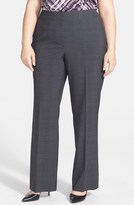 Thumbnail for your product : Sejour 'Charcoal Crosshatch' Suit Pants (Plus Size)