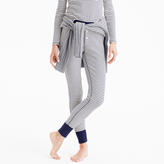 Thumbnail for your product : J.Crew Waffle navy striped leggings