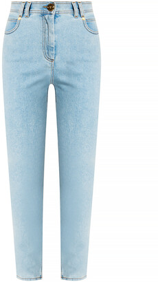 Balmain Jeans With Logo Women's Light Blue - ShopStyle