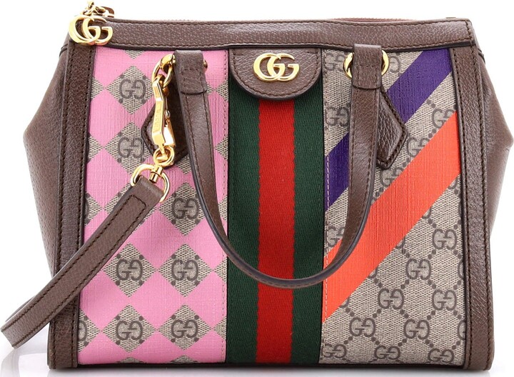 Gucci Ophidia Top Handle Tote Geometric GG Coated Canvas Small