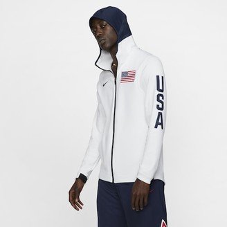 Nike Thermaflex Showtime FZ Hoodie Sweatshirt - USA - White 