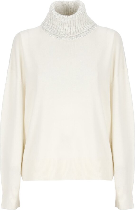 Fabiana Filippi Sequinned High Neck Knitted Jumper