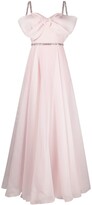 Thumbnail for your product : Jenny Packham Bow-Embellished Flared Gown