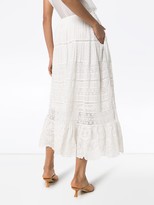 Thumbnail for your product : LoveShackFancy Donna lace drawstring skirt