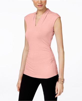 Vince Camuto Sleeveless Ruched V-Neck Top