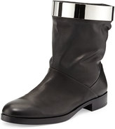 Thumbnail for your product : Pierre Hardy Metal Hoop Leather Boot, Black