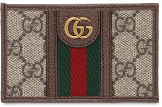 Gucci Ophidia Gg Canvas & Leather Card Holder