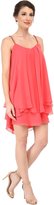Thumbnail for your product : Badgley Mischka Tiered Chiffon Ruffle with Beaded Straps