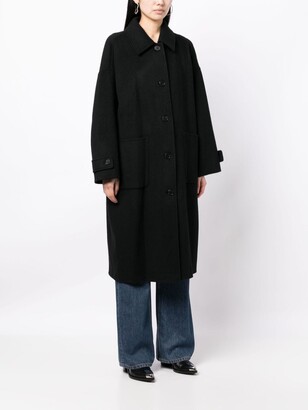 STUDIO TOMBOY Single-Breasted Long-Sleeved Coat - ShopStyle STUDIO TOMBOY Single-Breasted Long-Sleeved Coat - ShopStyle