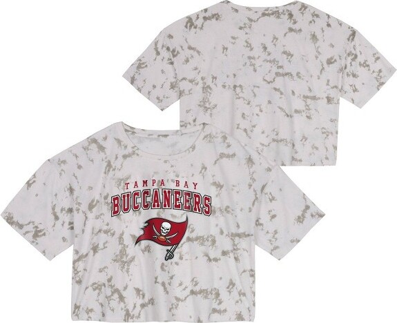 NFL Tampa Bay Buccaneers Junior Short Sleeve Tie-Dye Fashion Crop T-Shirt -  - ShopStyle