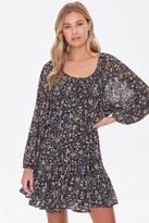 Thumbnail for your product : Forever 21 Floral Print Cutout Dress