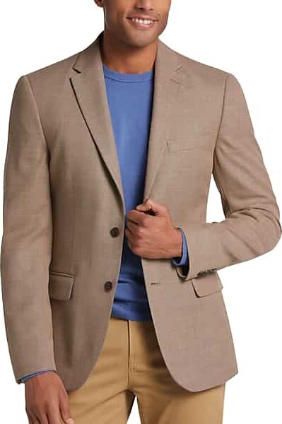 tommy hilfiger men's modern fit burgundy brown check blazer