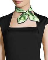 Thumbnail for your product : Anna Coroneo Avocados Small Square Silk Scarf