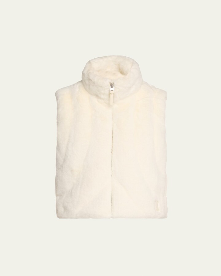 Mackage Ginny Brushed Faux Fur Quilted Vest