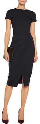 Iris and Ink Amber Wrap-Effect Ponte-Jersey Dress