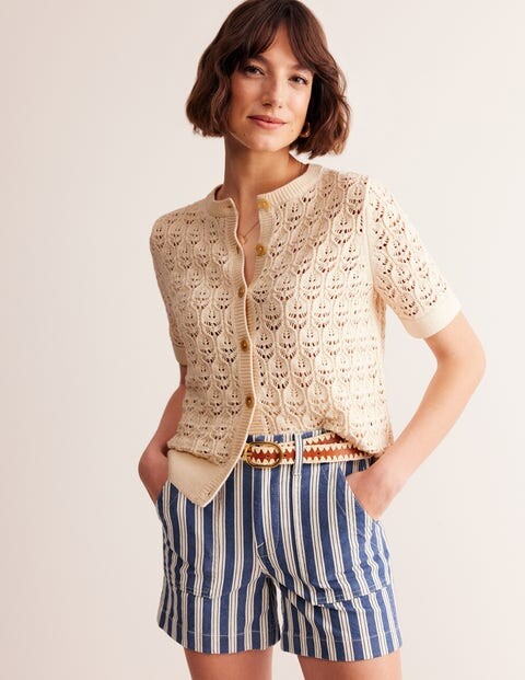 Boden Short Sleeve Crochet Cardigan ShopStyle