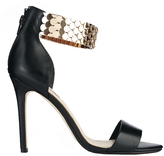 Thumbnail for your product : Dune Huffy Gold Strap Black Heeled Sandals