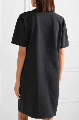 Acne Studios Jopa Printed French Cotton-terry Dress - Charcoal