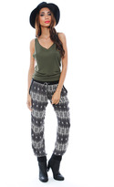 Thumbnail for your product : Haute Hippie Silk Sweatpant with Black Knit Trim