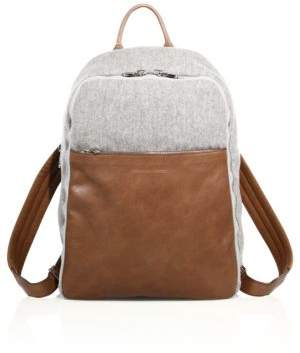 Brunello Cucinelli Wool & Leather Backpack