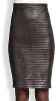 Thumbnail for your product : Josie Natori Textured Pencil Skirt