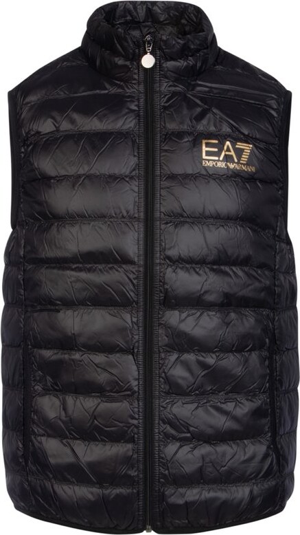 EA7 Emporio Armani Logo Printed Zipped Gilet