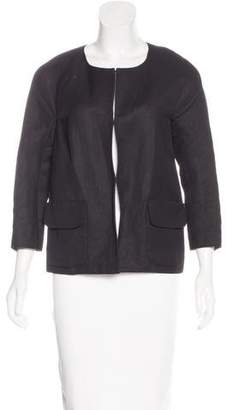 Vera Wang Tweed Linen-Blend Jacket