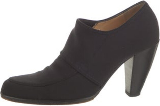 Walter Steiger Neoprene Pumps Black Round-Toes