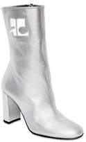 Thumbnail for your product : Courreges 100MM METALLIC LEATHER ANKLE BOOTS
